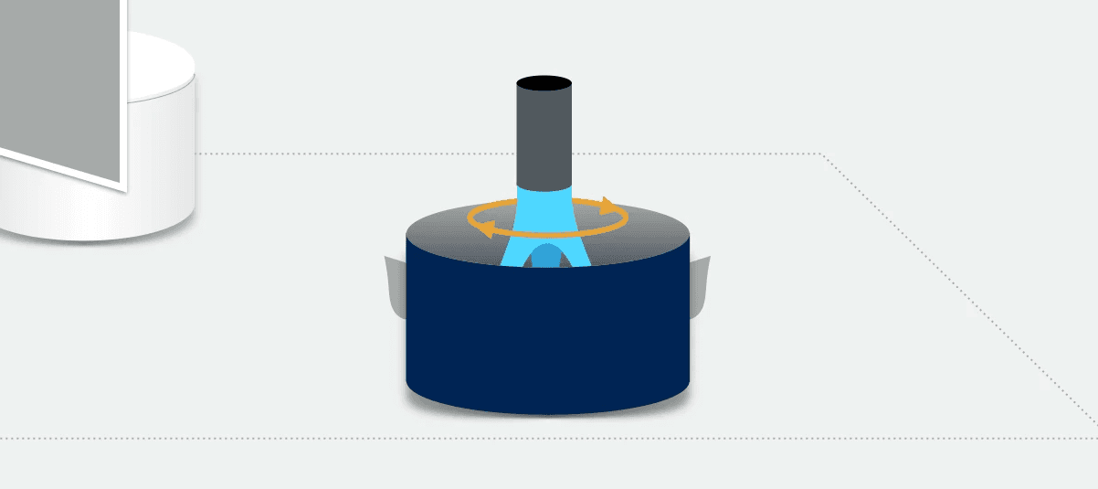 The extra starts rotating back and forth.